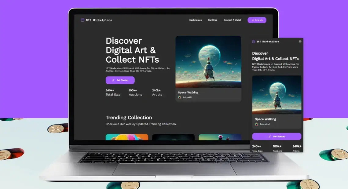 Crypto Tailwind CSS Templates - TailwindTap