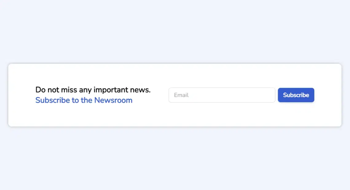 Newsletter Cta Component - Tailwindtap