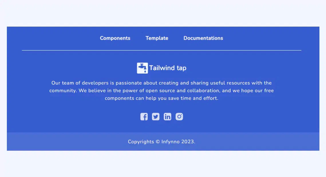 Website Footer Footer Component - Tailwindtap
