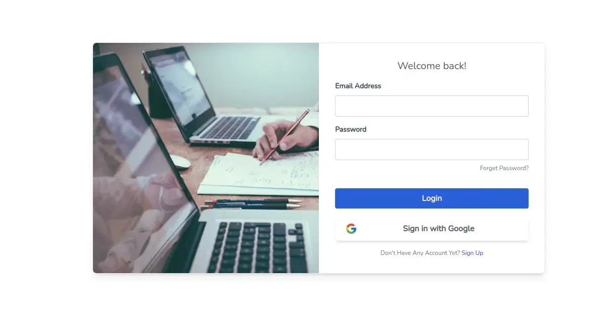 User Login Form Component - Tailwindtap