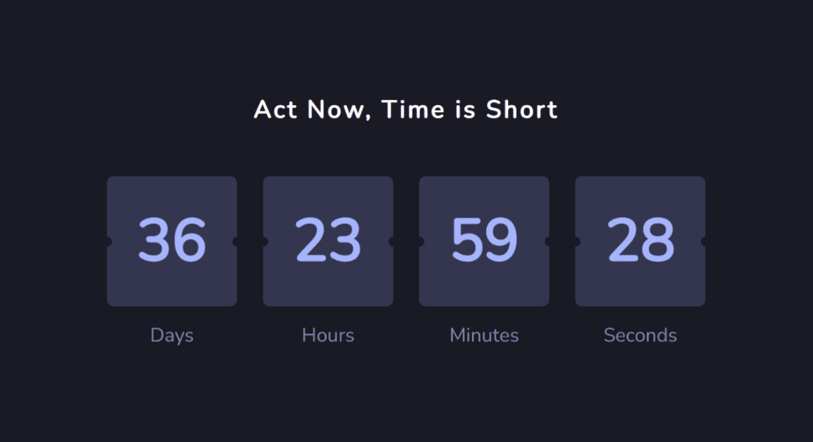Offer Countdown Timer Component - Tailwindtap