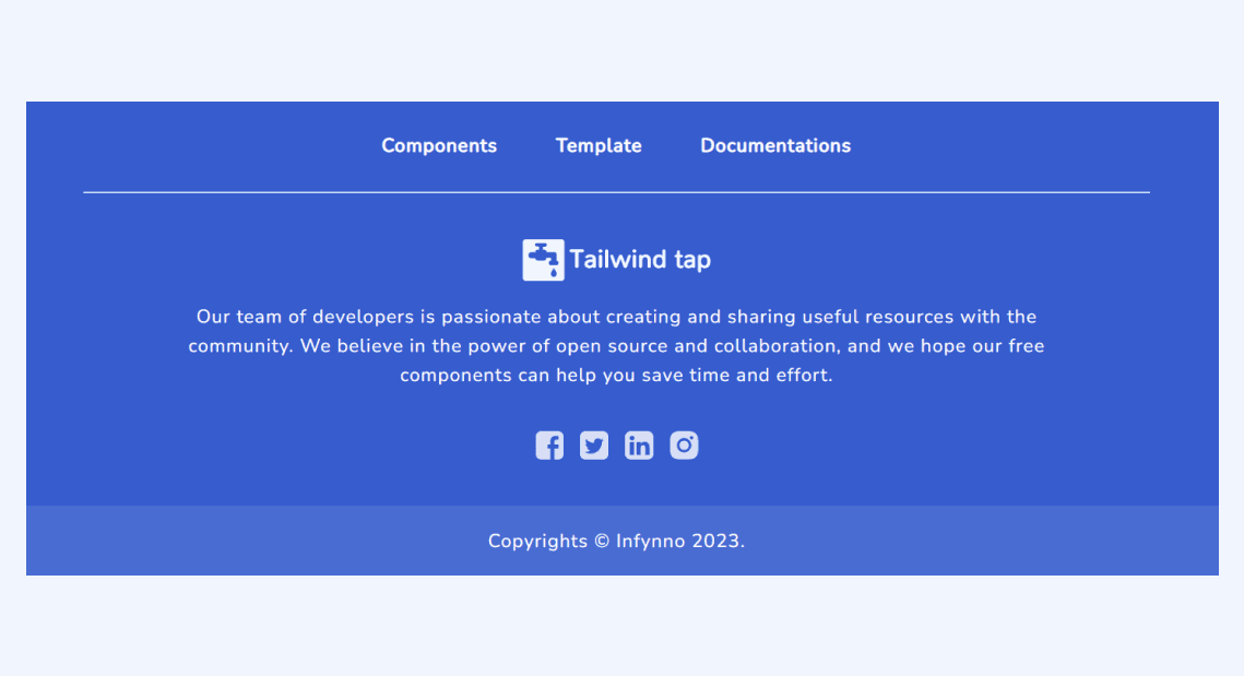 Website Footer Footer Component - Tailwindtap